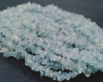 Aquamarine Nuggets Beads, Natural Aquamarine Gemstone Beads, Smooth Uncut Aquamarine, Aquamarine Chips Loose Jewelry Making 34" Strand