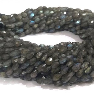 Labradorite Faceted Drops, Natural Labradorite State Drops Gemstone, 10X11mm Labradorite Faceted Drops 13 Inches long strand