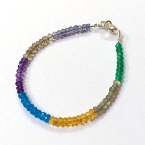 7 Chakra Bracelet, Mix Gemstone Bracelet, Natural 7 Chakra Bracelet, AAA Quality 7 Chakra Bracelet, Prayer Bracelet, Chakra Jewelry Bracelet