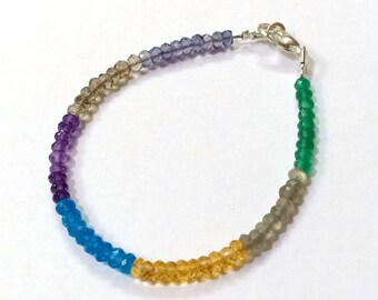 7 Chakra Armband, Mix Edelstein Armband, Natur 7 Chakra Armband, AAA Qualität 7 Chakra Armband, Gebetsarmband, Chakra Schmuck Armband