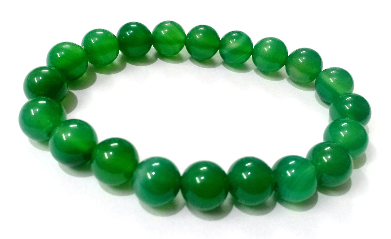 Green Jade Bracelet Green Jade Smooth Round Bracelet AAA | Etsy