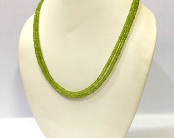 Bracciale con Pietre Dure di Peridoto e Rondelle con Strass Verdi, Artigianale