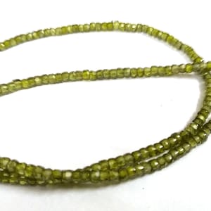 Green Zirconia Jewelry Necklace, Green Necklace, Green Cubic Zirconia Beads, Zirconia Jewelry Necklace, Finest 3-4mm Green ZIRCONIA Necklace