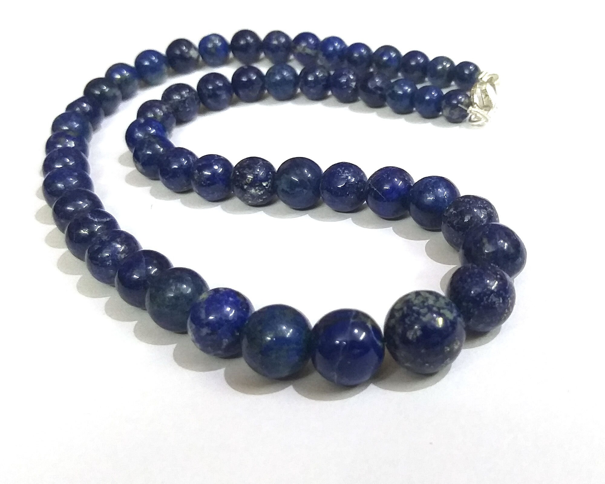 Lapislazuli Edelstein Natürliche Blaue ägyptische Lapis Lazuli Edelstein Halskette, Aaa Ovaler Anhänger 18 Zoll