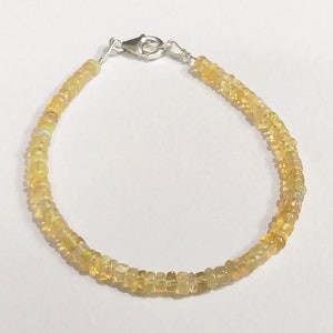 Opal Bracelet, Ethiopian Opal Bracelet, Precious Gemstone Bracelet, Natural Opal Bracelet, AAA Quality Fire Opal Bracelet