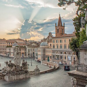 Piazza del Popolo Rome Italy Color Photo Travel Photo Digital Photo