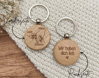 Schlüsselanhänger mit Namen, Ideen für Muttertag, personalisierte Geschenke für Mama, Geschenkideen für Mama, Geschenk zur Geburt Mutter,