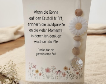 Sonnenfänger, Erzieherin Abschiedsgeschenk, Kleines Geschenk für Lehrerin,Geschenkideen für Erzieherin,Abschied Lehrerin Geschenk,Suncatcher