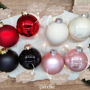 Weihnachtskugel mit Namen, Christbaumkugel aus Glas, Mitarbeiter Geschenke zu Weihnachten