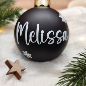 Weihnachtskugel mit Namen, Christbaumkugel aus Glas, Mitarbeiter Geschenke zu Weihnachten
