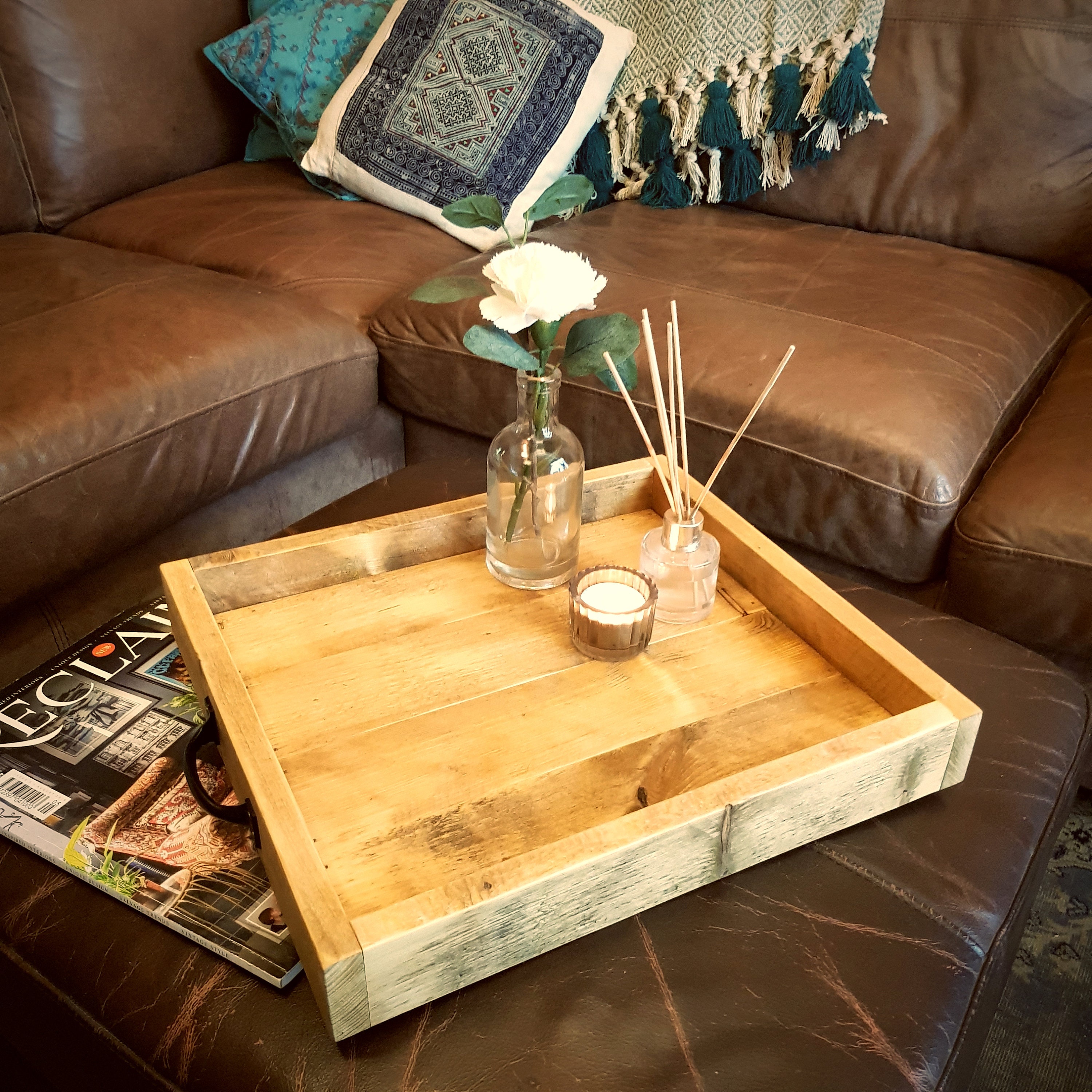 WOODEN LAP TRAY Serving Tray Ottoman Tray Wood Tray Etsy