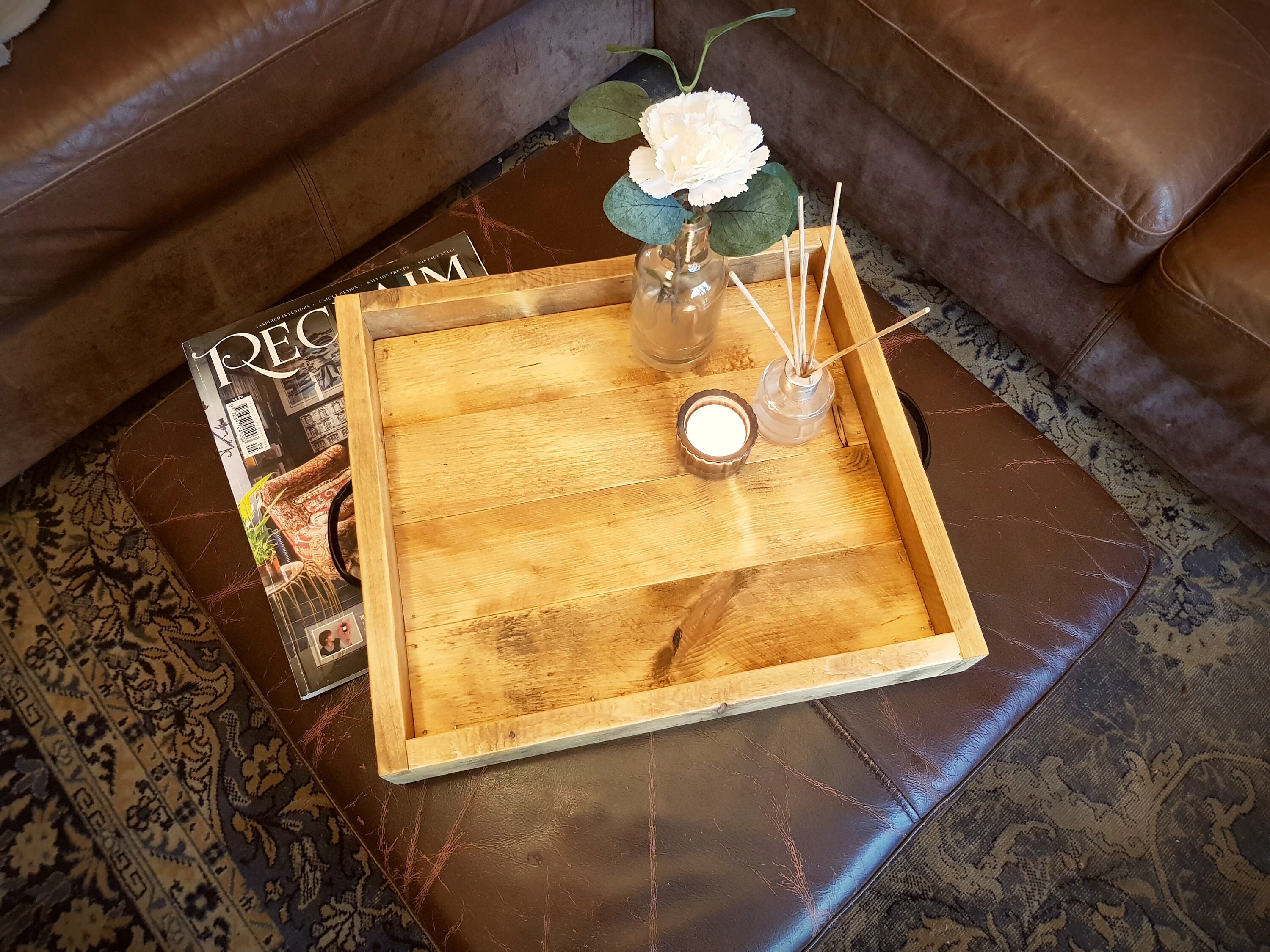 WOODEN LAP TRAY Serving Tray Ottoman Tray Wood Tray Etsy