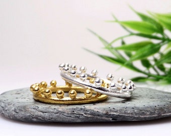 Sterling silver crown ring Simple crown ring Princess ring Minimalist crown ring Tiara ring Queen ring Dainty silver band Stacking ring