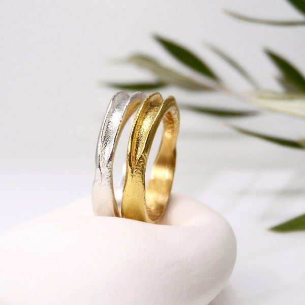 Blossom Organic Shaped Ring Si Silver main image 1