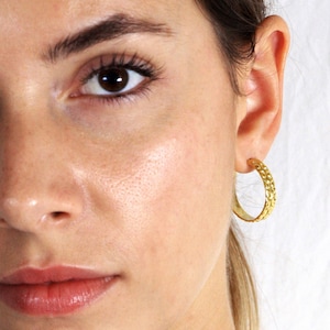 Aros de plata de ley Aros anchos de plata boho Aros criollos Aros de plata de verano Aros abiertos boho étnicos Aros de plata estilo helénico