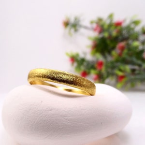 Simple gold band ring Delicate gold band Gold stacking ring Organic gold band Textured gold ring Dainty gold band ring Gold vermeil ring