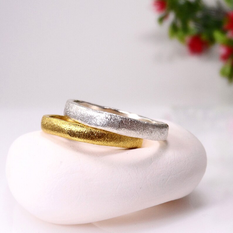 Simple Silver Band Ring Delicate Silver Band Silver Stacking Etsy