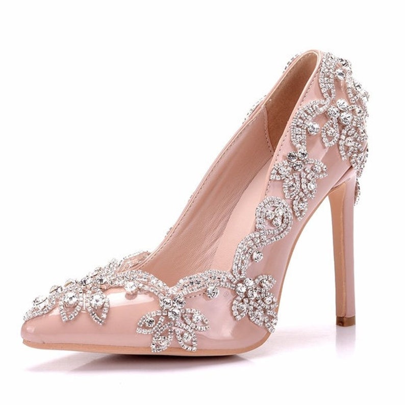 Cindy High Heels Wedding Shoes Rhinestone Wedding Heels Sexy - Etsy