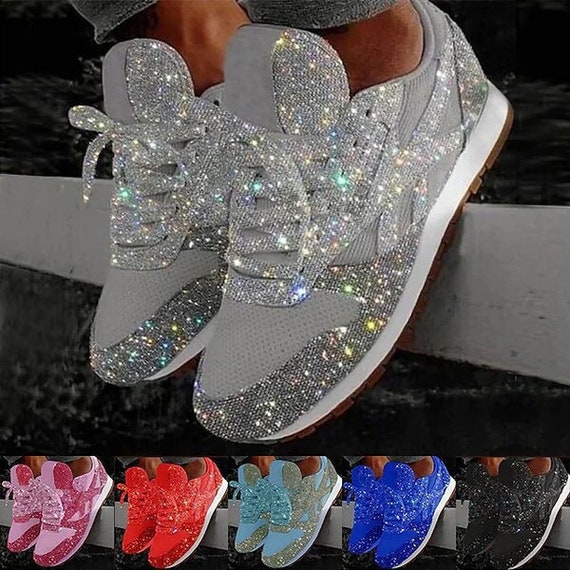 Tina Women's Trainers Athletic Shoes Sneakers Sequins Bling Bling