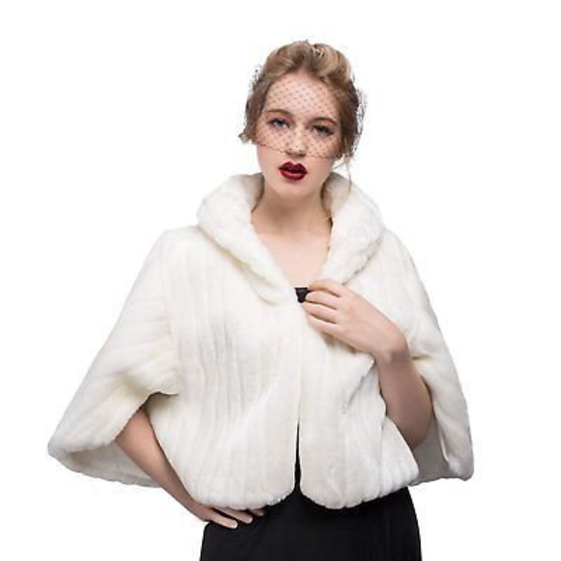 Womens Faux Fur Shawl Wrap Stole for Wedding Bridesmaids Etsy UK