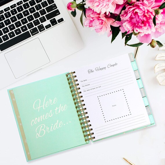 Personalized Wedding Planning Book, Real Foil Wedding Planner