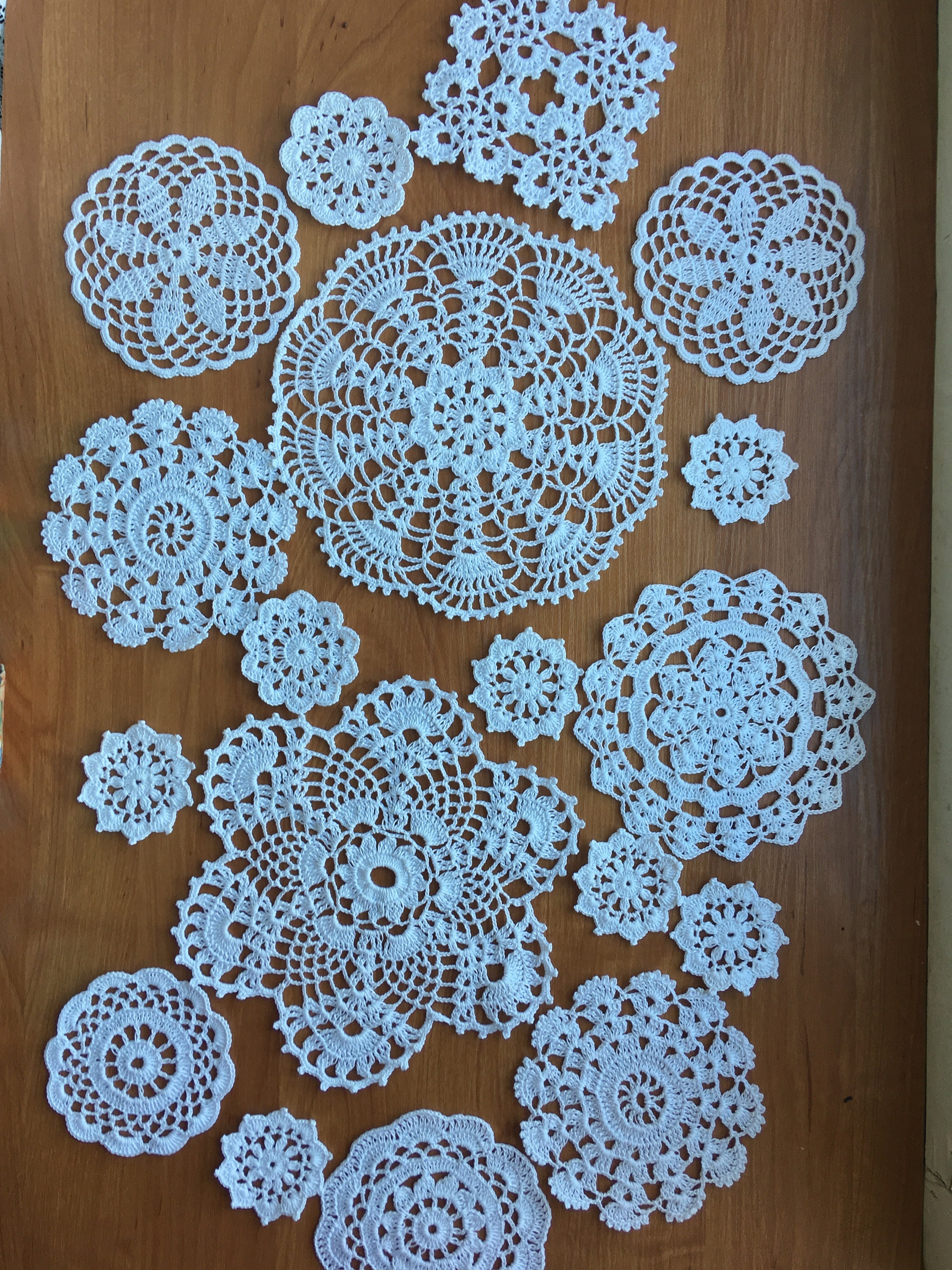 Lot 18 white lace doilies for decorations appliques and your Etsy