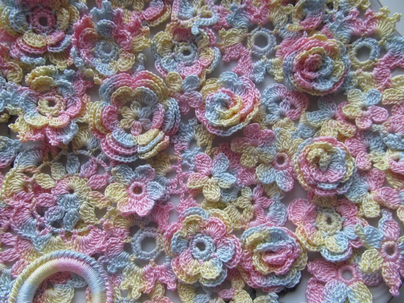 applique and creativity rings 50 crochet lace elements for scrapbooking flowers leafs and doilies decoration