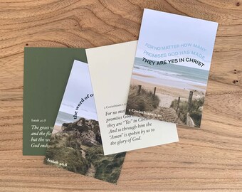 Coastal Postcard Pack with Bible Verses of Portrush, Northern Ireland. Christian Encouragement | A6 | North Coast | Causeway Coast