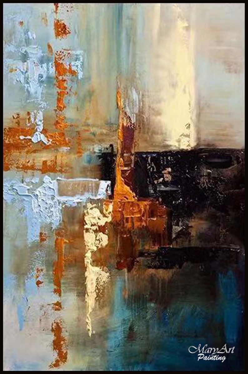 Metallic Abstract Acrylic Painting Original Hand Painted on Etsy