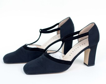 Tacones bcbg negros paralelos UE 38, EE. UU. 7
