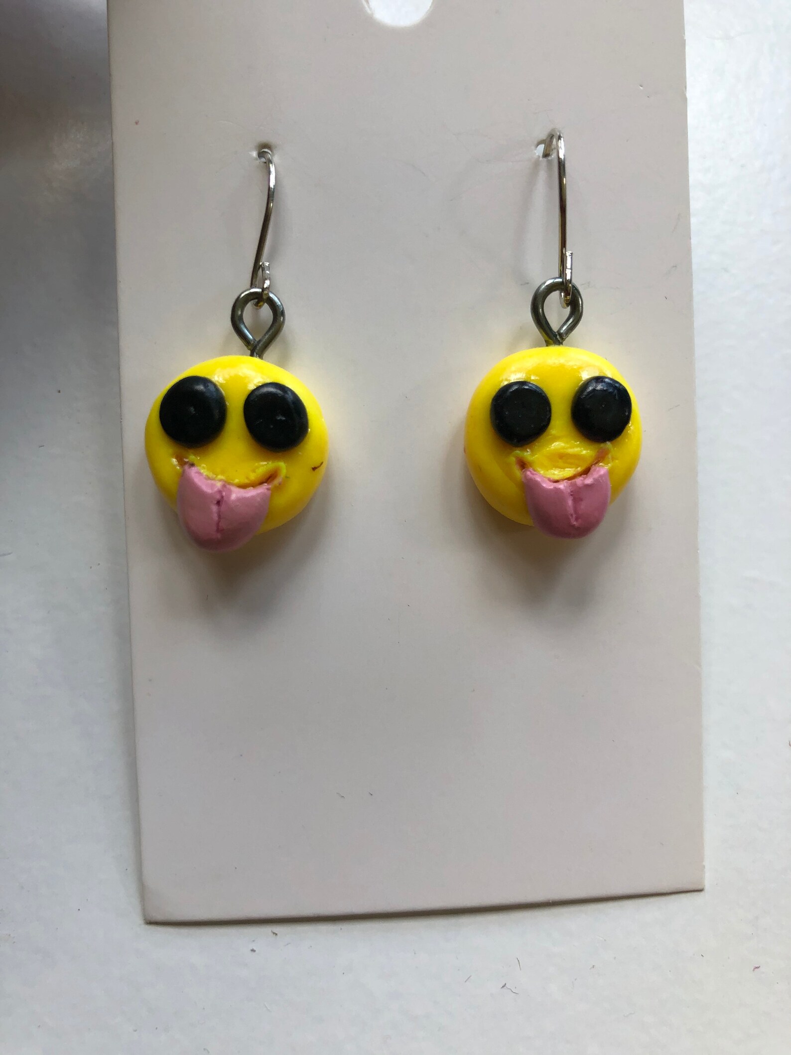 Polymer Clay Nickel Free Emoji Earrings Personalized Emoji Etsy
