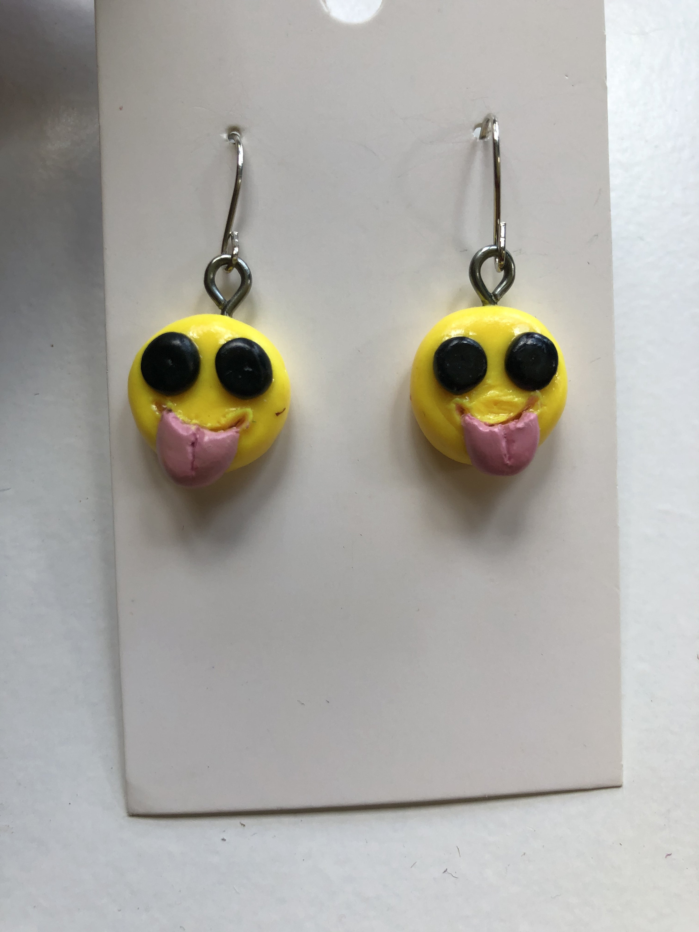 Polymer Clay Nickel Free Emoji Earrings Personalized Emoji Etsy
