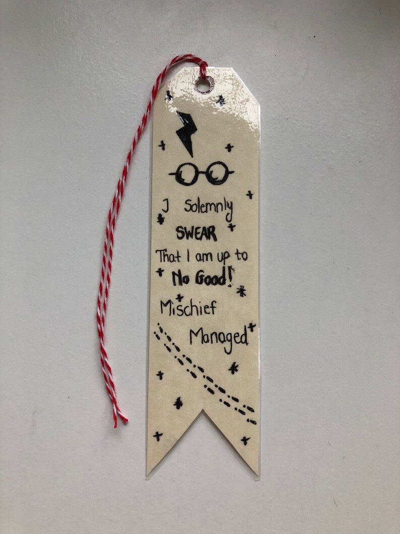 harry potter bookmark quote bookmark bookmarks harry etsy