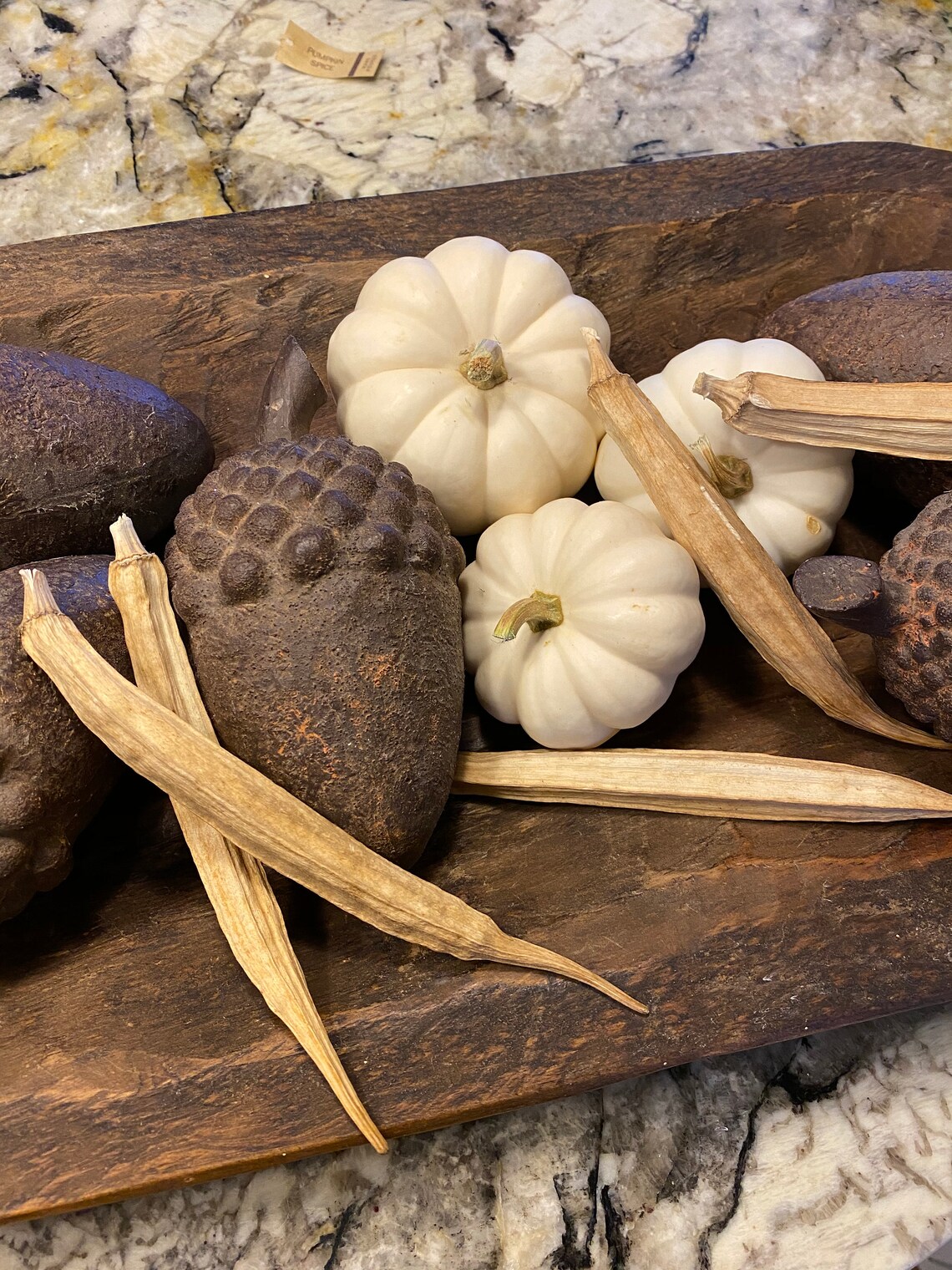 Dried Okra Pods Okra Decor Primative Fall Decor Okra Crafting Wreath Etsy