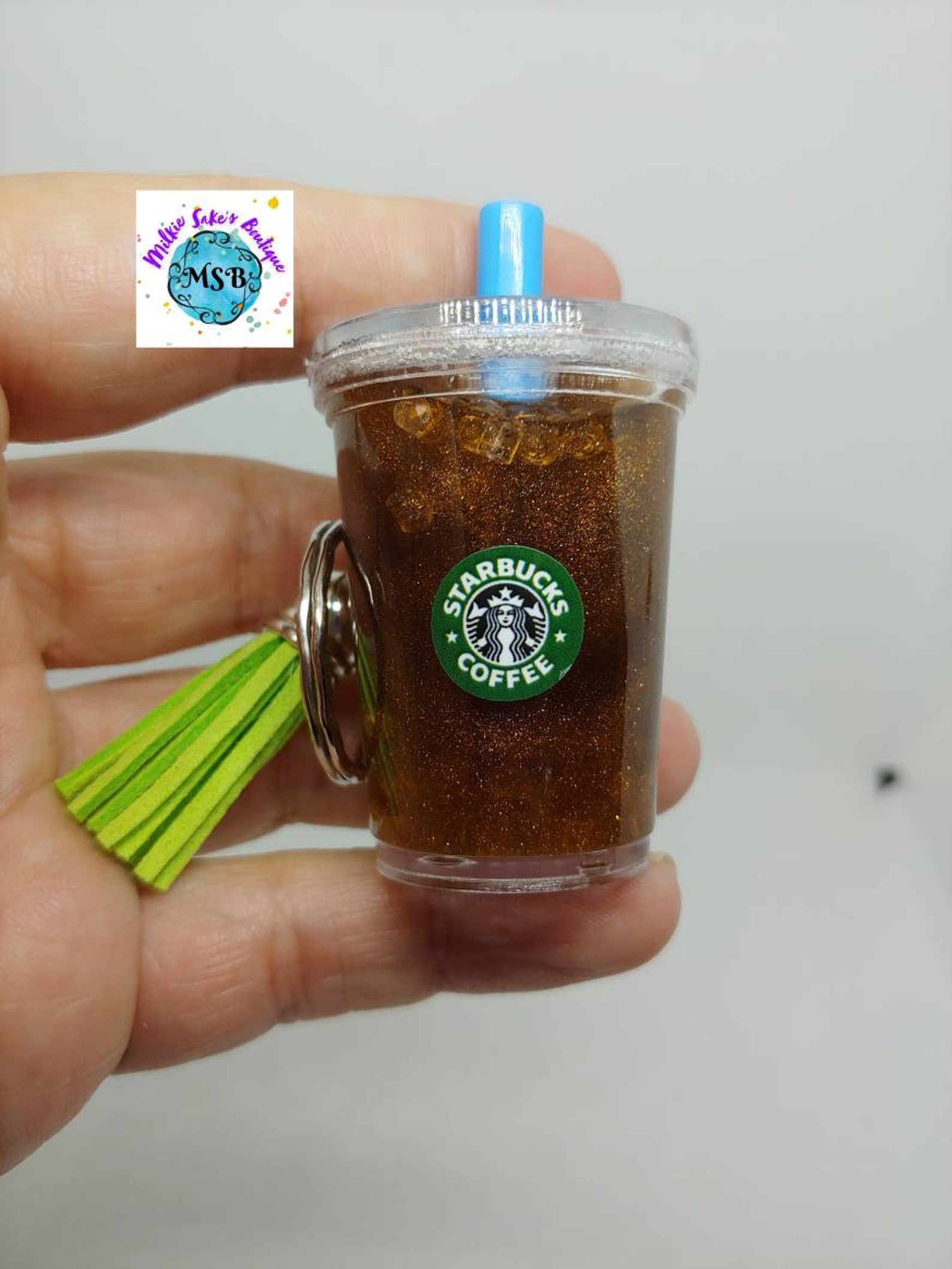 Starbucks colorful shaker cup with shimmer keychain Etsy