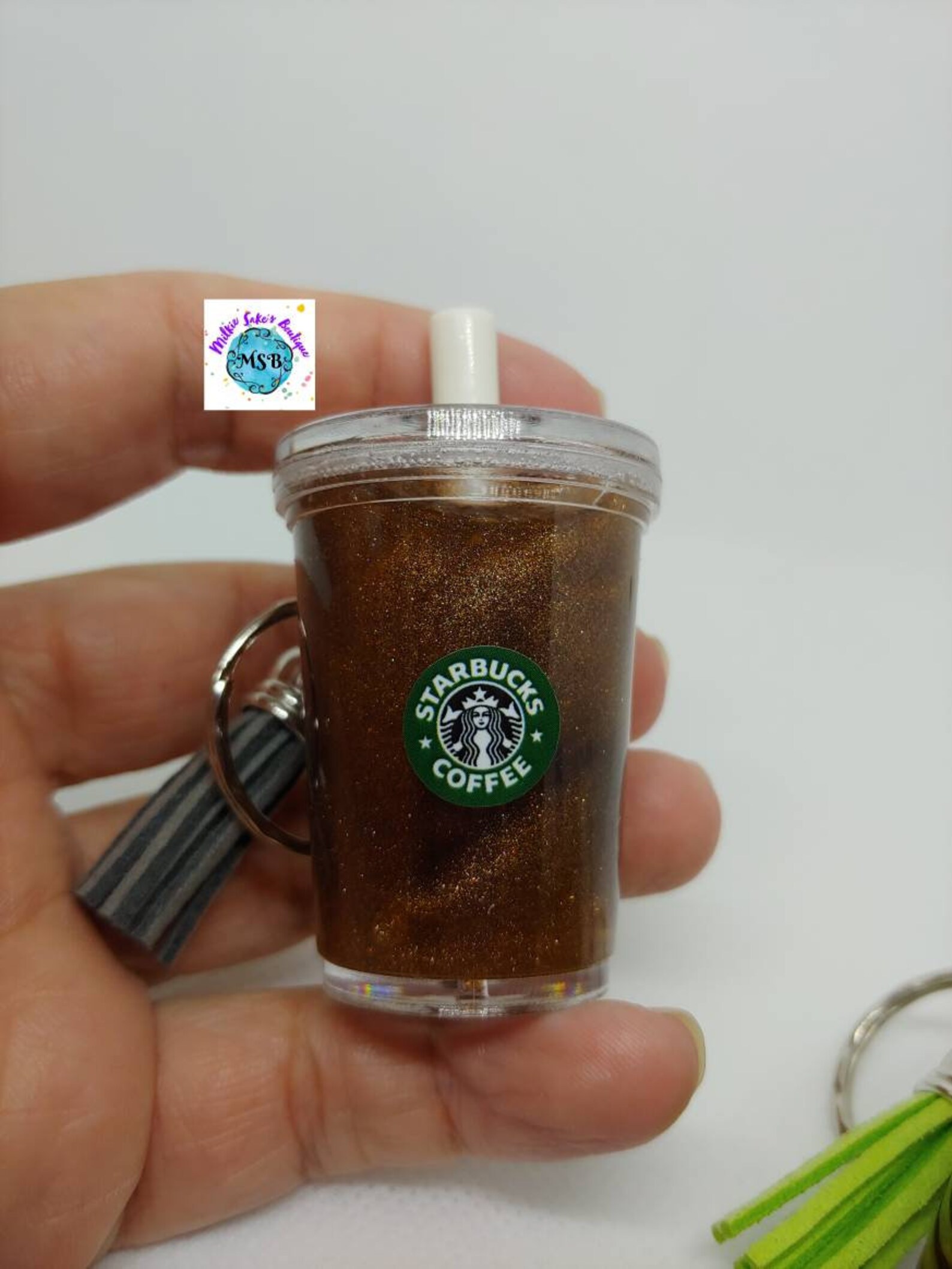 Starbucks colorful shaker cup with shimmer keychain Etsy