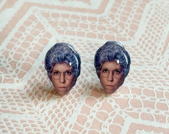 mama’s family stud earrings - pop culture - Vicki Lawrence - Mama Harper - 80s throwback - nostalgia
