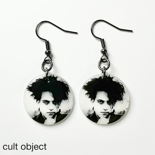Robert Smith dangle earrings - The Cure - dark wave - new wave - goth - witchy - Siouxsie and the Banshees
