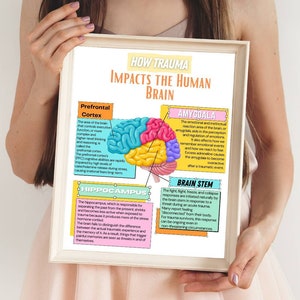 Trauma Impact on Brain Poster: Therapy Office Decor (Digital Download)