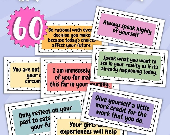 Printable Notes of Encouragement, Affirmation Notes, Inspirational Quotes, Words of Affirmation, Notes to Self, Quote jar printable notes