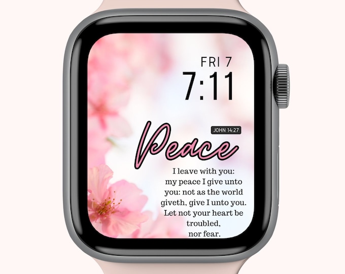 Floral Apple Watch face wallpaper, faith png, digital watch face, smartwatch face, 45 mm apple watch face for women