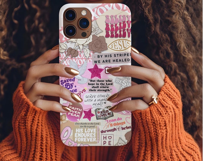 Coquette Christian Phone Case: Bible Verse Protective Cover