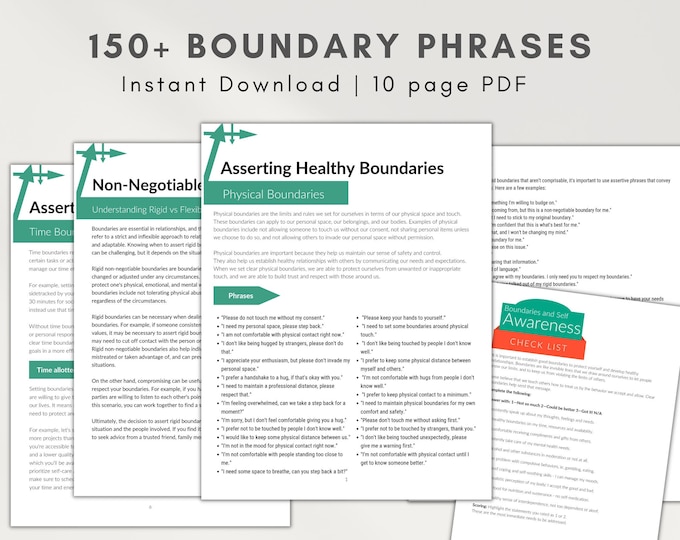 Setting boundaries worksheet, Boundary phrases, boundary setting phrases family boundaries setting personal boundaries phrase list