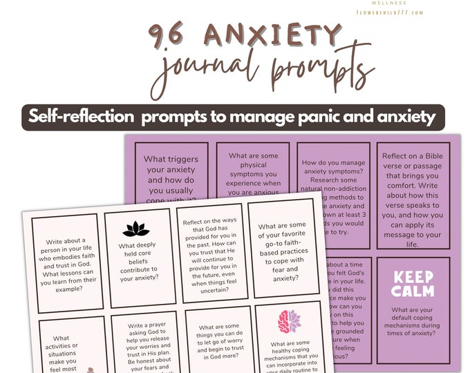 Anxiety Journal Prompts, Journal Prompts for Anxiety