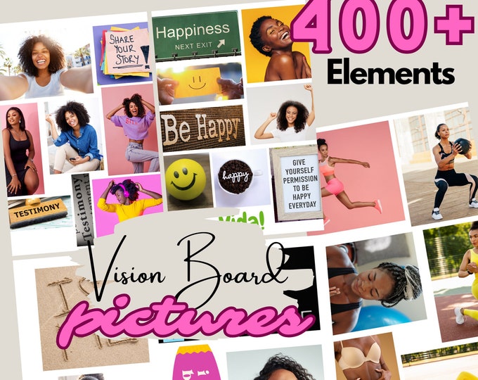 Christian Vision board printable black woman, 2025 vision board pictures kit, Black woman Vision board images spiritual vision board clipart