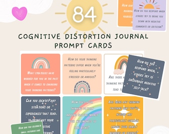 Cognitive distortions pdf Journal Prompts, cognitive distortions worksheet restructuring unhelpful thinking, psychology, Mindfulness