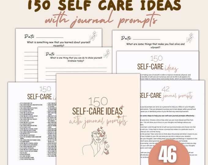 150 Self Care ideas, journal prompts, self care checklist, 30 day challenge, Self care for Moms, Mom Time Out, Self Care for Women
