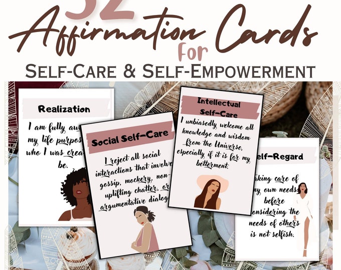 Affirmation self love cards, Confidence Boho Affirmation Cards, Affirmation Notes, Printable Motivational Cards