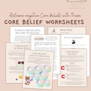 Core beliefs worksheet pdf maladaptive Beliefs, cognitive distortions pdf schema bias, emotional regulation, core values, Automatic Thoughts
