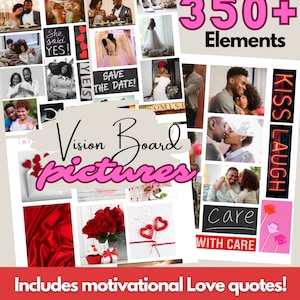Paare Vision Bord druckbare Black Love schwarze Frau Valentinstag Hochzeit Vision Board Kit Black Vision Board Bilder christliche Ehe